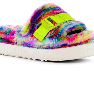 Ugg Fluffita Pixelate Flatform Slide Slippers 6